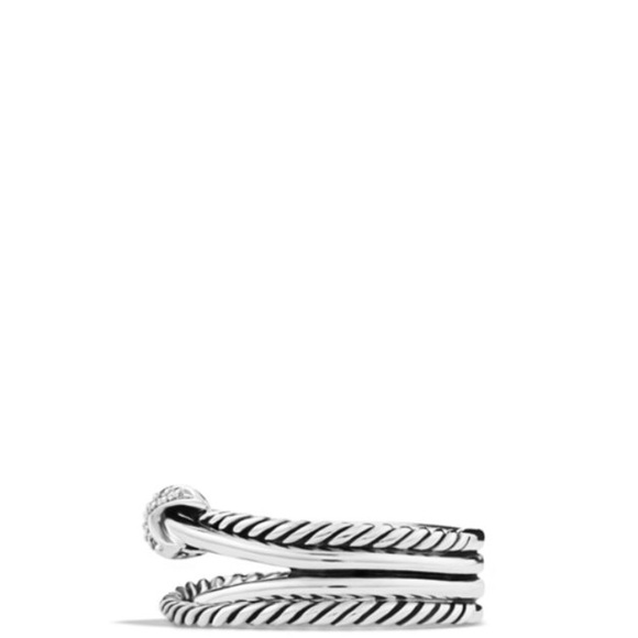 David Yurman X Crossover Ring With Diamonds - Picture 3 of 5